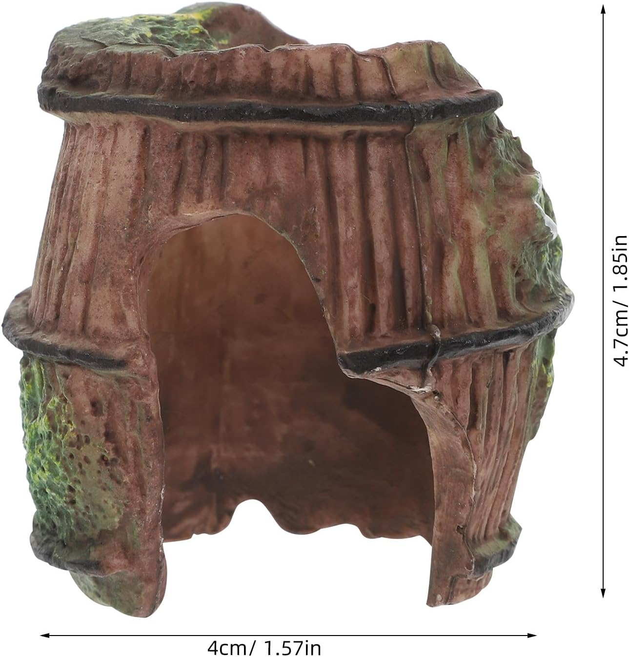 GLEAVI Reptile Hide Cave Habitat Decor Plastic Leopard Gecko Tank Reptile Rock Hideout Small Spider Scorpion Shelter for Bearded Dragon and Turtle Basking Platform