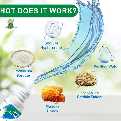 Reptile Eye Drops | Gentle Eye Cleanser for Bearded Dragons, Turtles, Snakes & Lizards | Non-Irritating Daily Eye Care Solution for Reptiles & Amphibians