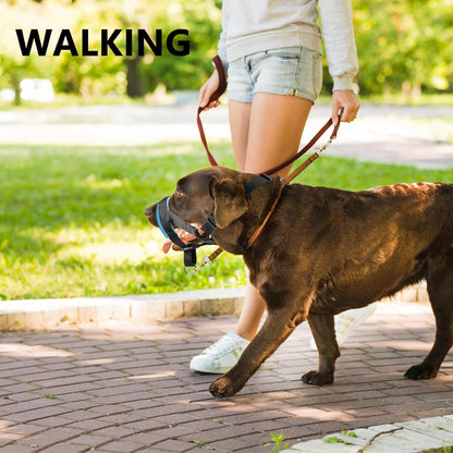 Dog Head Collar with Soft Fabric, Dog Head Harness for Dog to Stop Pulling with Adjustable Loop(M,Pink)