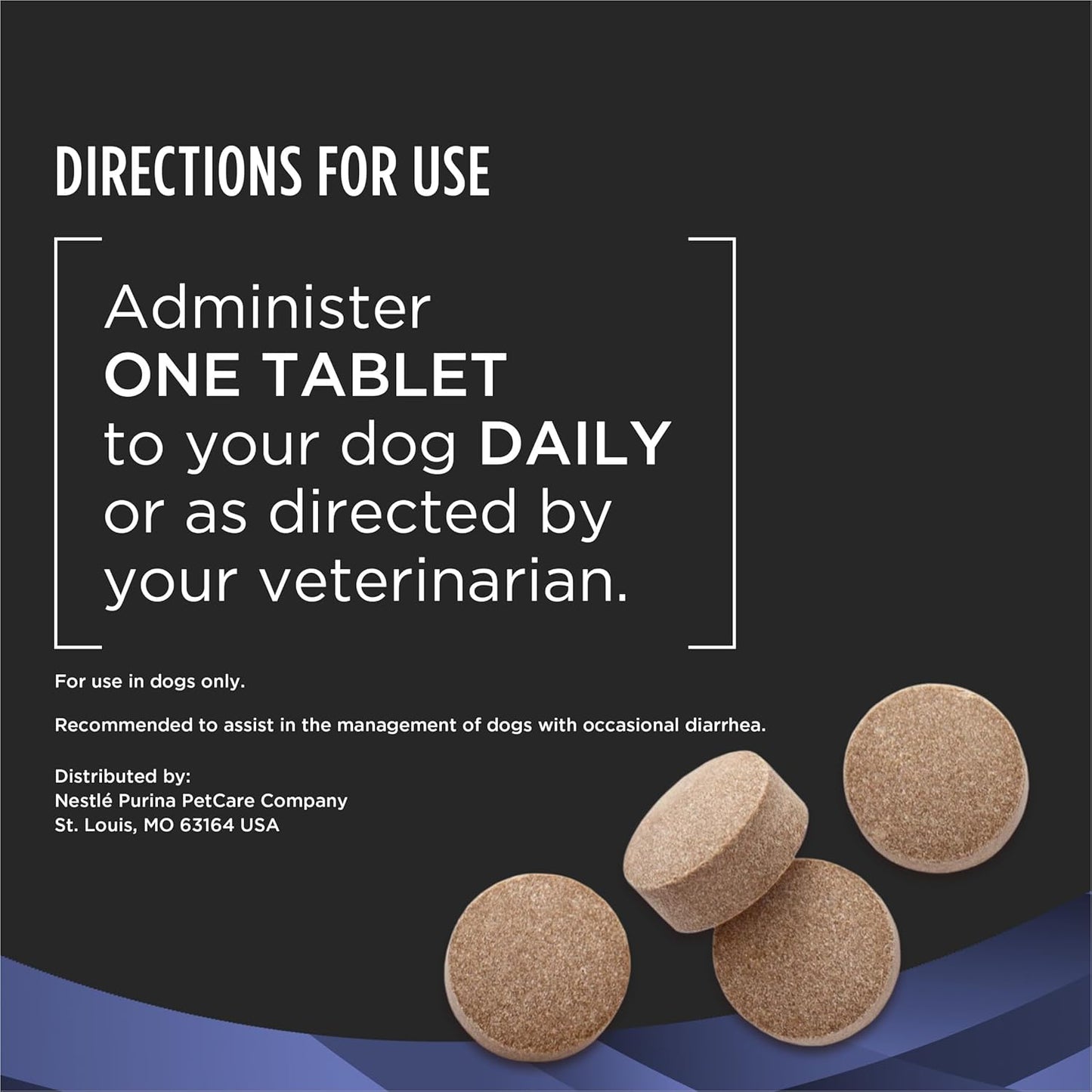 Purina Pro Plan Veterinary Supplements FortiFlora Probiotics for Dogs Chewable Tablets for Digestive Gut Health and Diarrhea - 45 ct. Canister