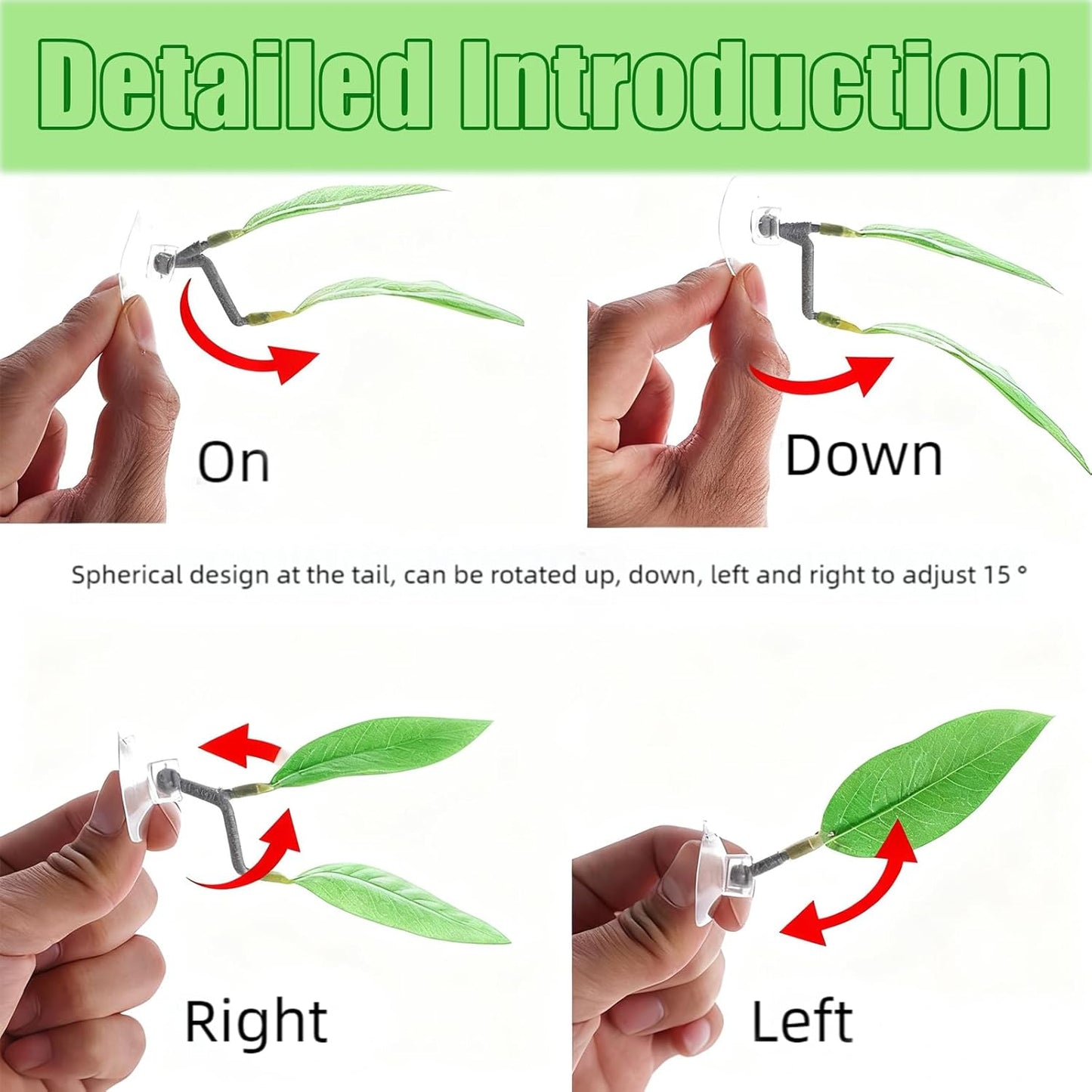 4 Pcs Betta Fish Leaf Pads with Suction Cups Adjustable Aquarium Tank Accessories Plastic Simulated Plants for Betta Resting Breeding Spawning and Playing Décor