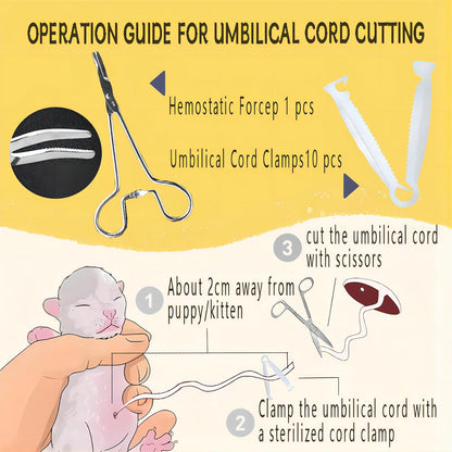 Puppy Kitten whelping supplies，JounLoin whelping kit for Puppies Birth-Newborn Pets Whelping Supplies and Kitten-Pregnant Dog Birthing Supplies-Use in Whelping Box-Pet Delivery Kit-Bottles for Nursing