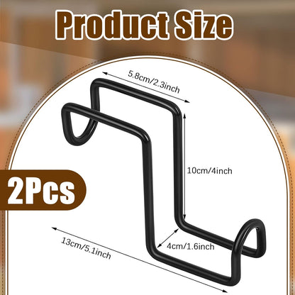 Dunzy 2 Pieces 4 Inch Tack Hook Over Rail Bridle Hooks Heavy Duty Horse Water Bucket Hangers Metal Stall Hooks for Horses Tough Horse Halter Rack for Fishing Saddle Fence Door Holder