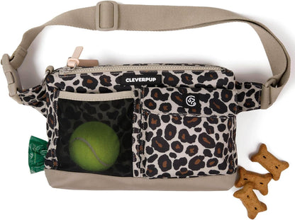 Training Sling & Snackpack Double Insulated Treat Pouch in Leopard