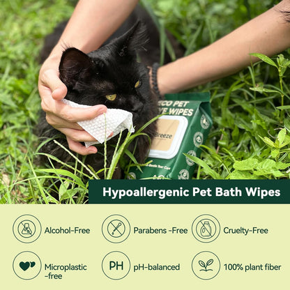 Pet Eye & Grooming Wipes – 100 Count Unscented Tear Stain Remover & 20 Count Cleaning Wipes for Dogs & Cats | Coconut Oil, Kakadu Plum, Cranberry, Jojoba, Sea Buckthorn, Provitamin B5