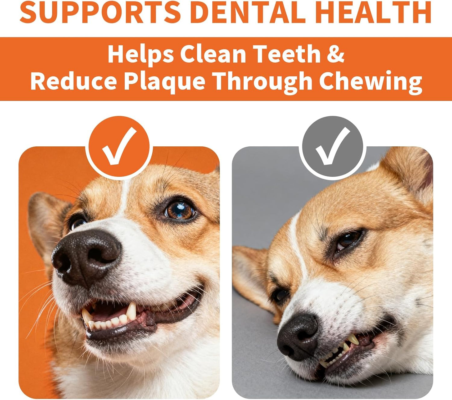 Dog Treats Chews, Chicken Wrapped Rawhide Sticks - Dog Snacks, High Protein, Free Grain & for Medium Large Dogs, 4.23 oz(4 Count)