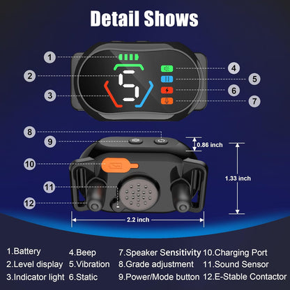 Smart Bark Collar for Large Medium Small Dogs,Rechargeable Anti Barking Device with 5 Correction Modes & 5 Adjustable Sensitivity,Automatic Bark Control,Beep Vibration,Waterproof