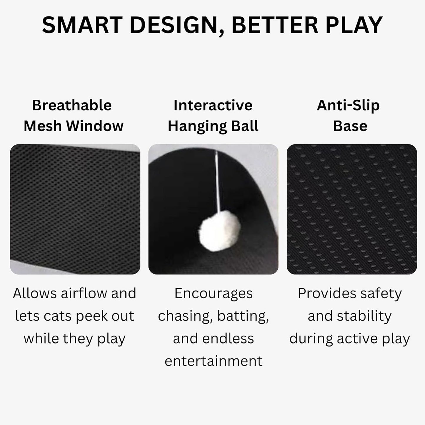 AIXINPET Cat Tent Tunnel, Collapsible Cat Play House with Tunnel for Kittens and Small Pets,with Toy Balls, Anti-Scratch Fabric,Cat Tunnel Bed & Cats Bed Cave for Indoor and Outdoor Cats (Gray)