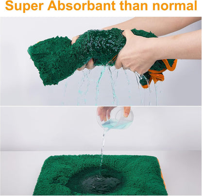 Bienbee Dog Bathrobe, Quick Drying Super Absorbent Dog Robes for After Bath, Warm Keeping Dogs Towel, Dogs Bath Supplies, Dark Green XL