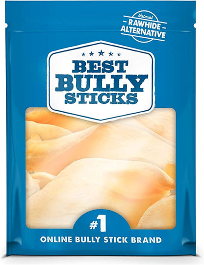 Best Bully Sticks Thick-Cut Cow Ears for Dogs - 12 Count (Pack of 1) - Natural, Free-Range Grass-Fed, Single Ingredient, High Protein, Easily Digestible, Great for Various Breeds