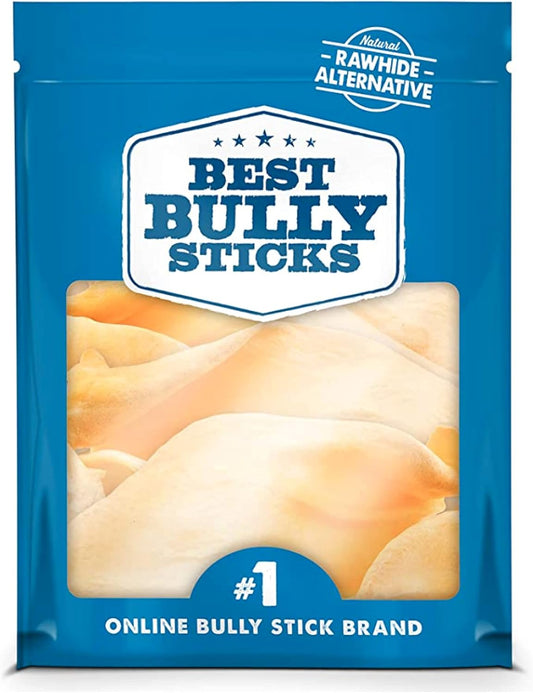 Best Bully Sticks Thick-Cut Cow Ears for Dogs - 12 Count (Pack of 1) - Natural, Free-Range Grass-Fed, Single Ingredient, High Protein, Easily Digestible, Great for Various Breeds