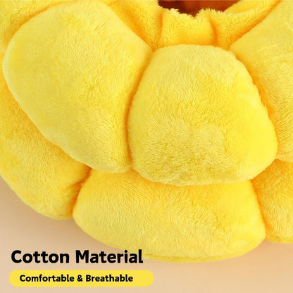 Rabbit Protection Cone Extra Small Soft Elizabethan Collar for Bunny Chinchilla Guinea Pig Small Cat Recovery Collar Kitten E Collar Alternative After Surgery Wound Healing Donut Collar (Yellow, XS)