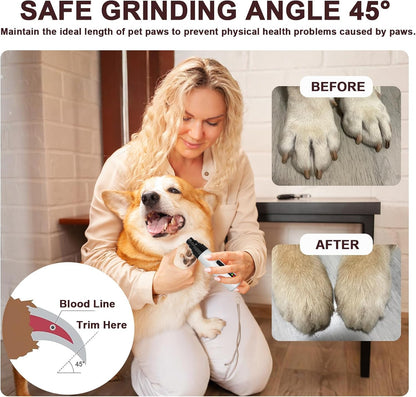 Dog Nail Clippers,Quiet Claw Trimmer for Dogs,Cats and Other Animals,Safe & Stress Free Nail Grooming for Large,Medium, Small Pets with Hard or Thick Nail