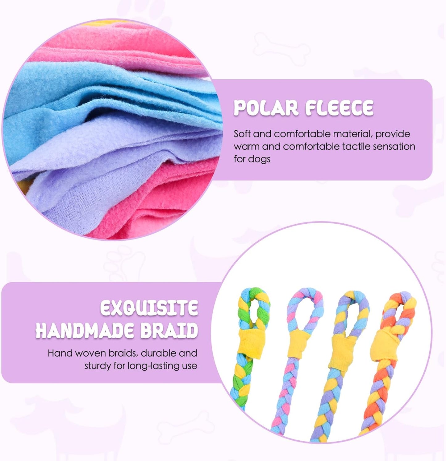 Snuffle Ball Dog Rope Toy, Tug of War Rope Toys for Small Medium Dogs, Interactive Dog Chew Toys Puppy Training Pull Toy for Exercise & Interactive Play Games (Halloween)