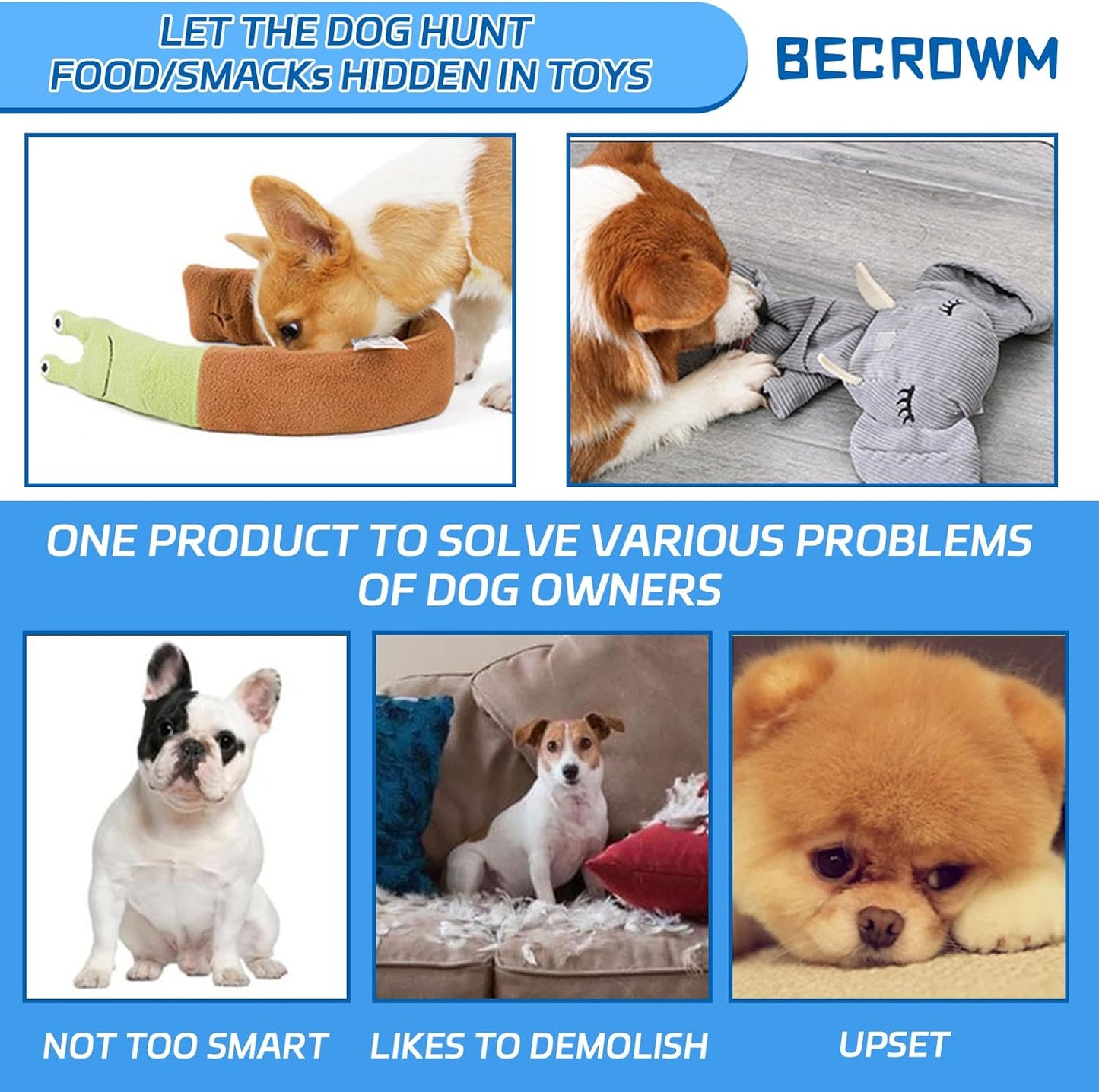 Waterproof Dog Boots+ Dog Toy (Elephant&Snail)