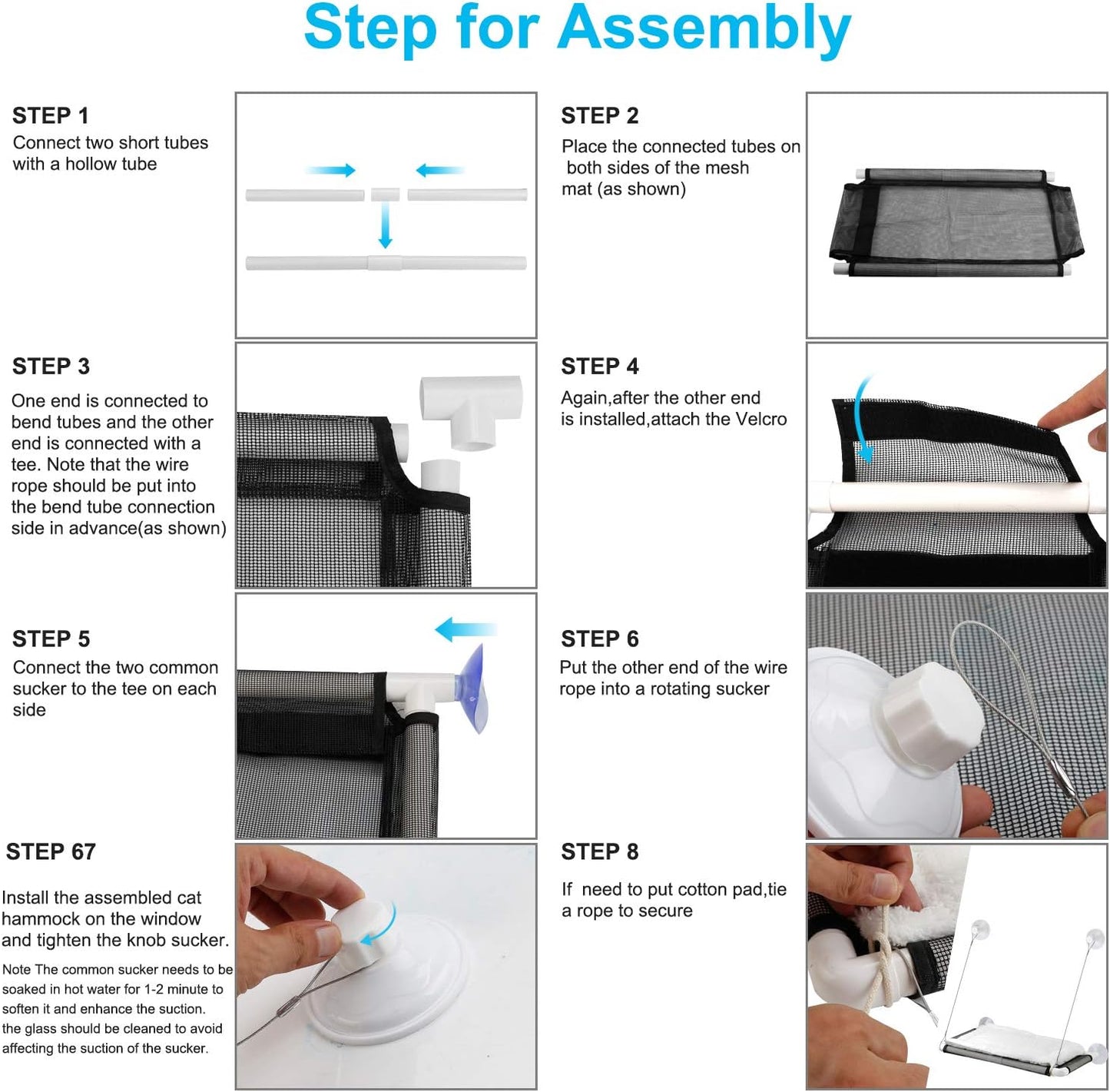 Cat Window Perch, Cat Hammock Window Seat w/Free Fleece Blanket 2025 Latest Screw Suction Cups Extra Large Sturdy Cat Bed Cat Resting Seat Hold Two Large Cats White Indoors (One Extra Suction Cup