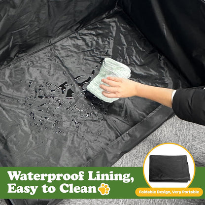 High Walls Dog Pee Pad Holder with Artificial Grass Foldable Indoor Dog Potty Tray 15.7 * 23.6 * 35.4 Inch Dogs Litter Box with Waterproof Liner for Puppies Small and Medium Dogs