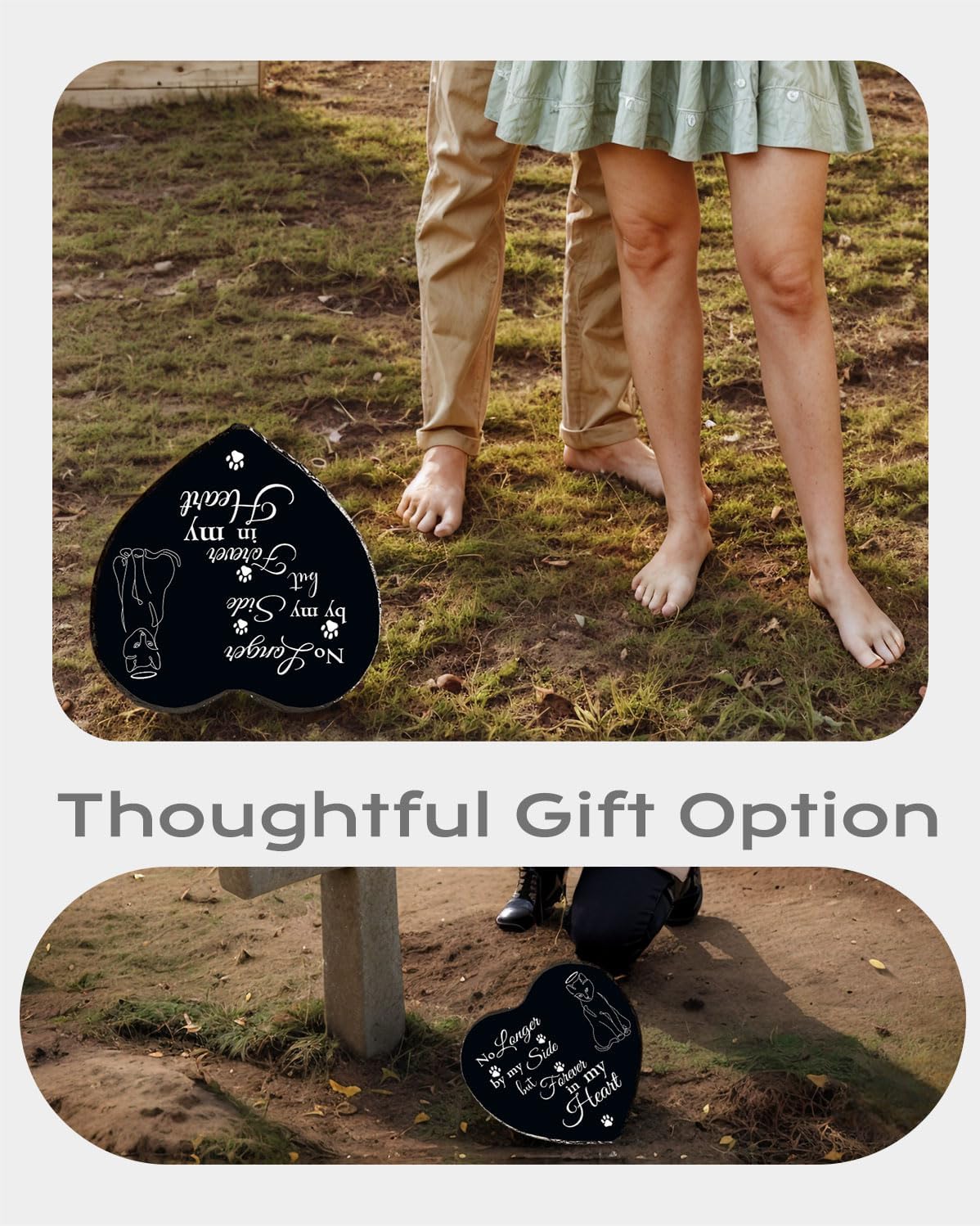 Cat Memorial Garden Stone Pet Loss Sympathy Gift, Bereavement Remembrance Plaque for Passing Away of Cat - in Memory Outdoor Funerary Grave Marker