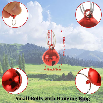 Acrux7 15 Pack Goat Collars with Bells, Adjustable Nylon Goats Collars and Metal Bells, Anti-Lost Grazing Bell for Small Farm Animal Sheep Goat Cow Accessories, 5 Colors