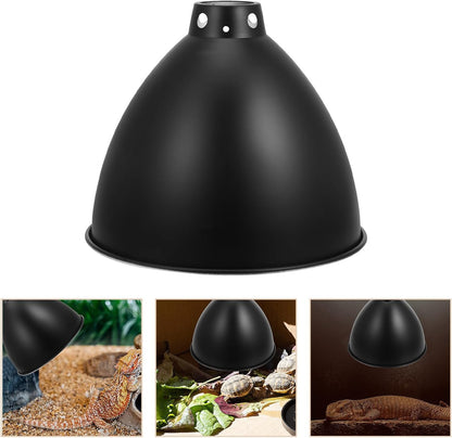 Reptile Box Lampshade Heating Lamp Reflector Cover Iron 8.5-Inch Deep Curved Dome for Terrarium Heat Lamp Protection in Reptile Tank Habitat