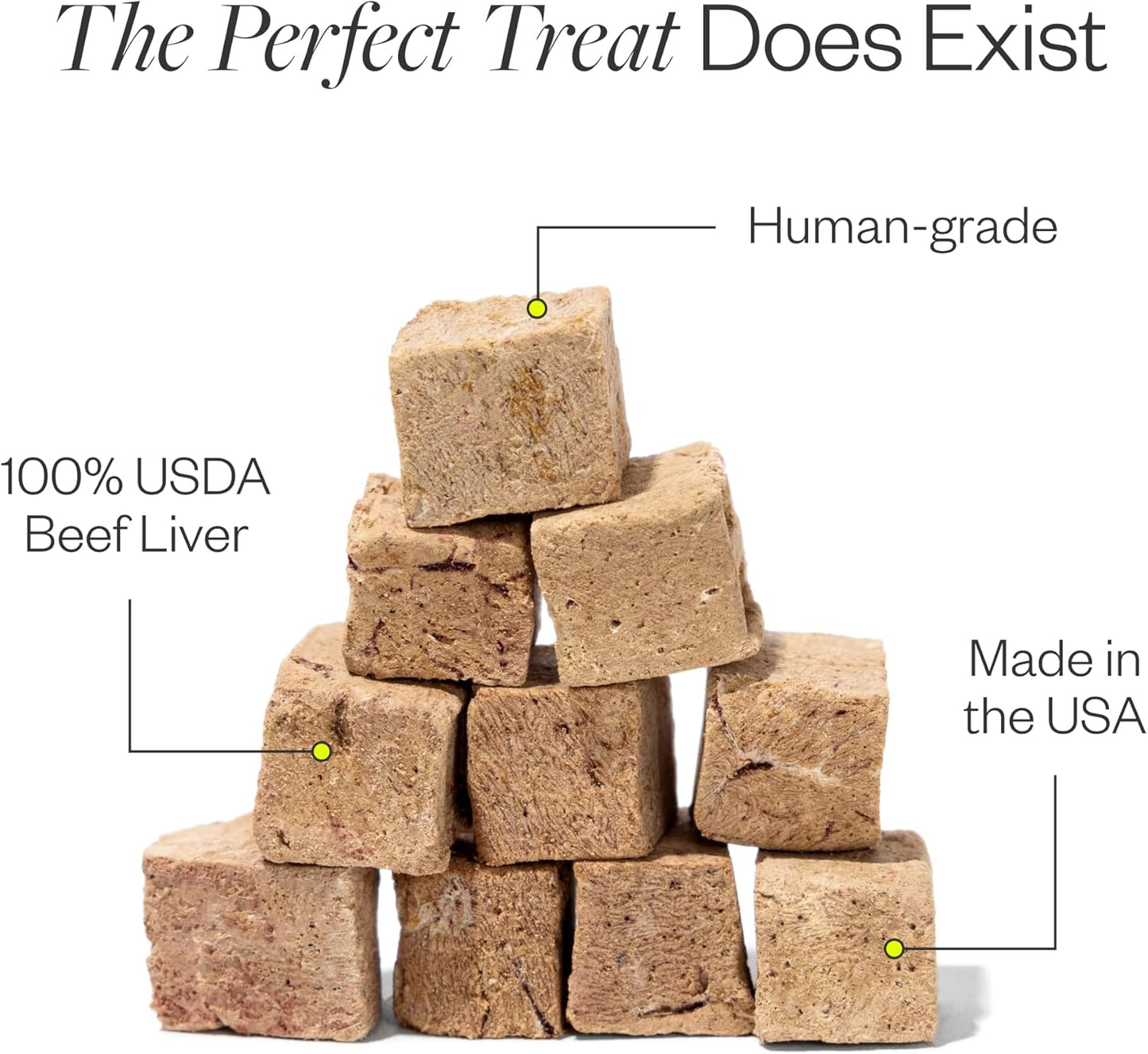 Maev Human-Grade Freeze Dried Raw Beef Liver Treats | 100% USDA Certified Single-Ingredient | Healthy, Human-Grade Dog Snacks | Perfect for Training & Sensitive Diets