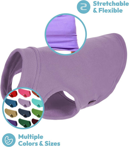 Gooby Stretch Fleece Vest Dog Sweater - Red, Medium - Warm Pullover Super Stretchy Fleece Dog Jacket for Small to Large Dogs