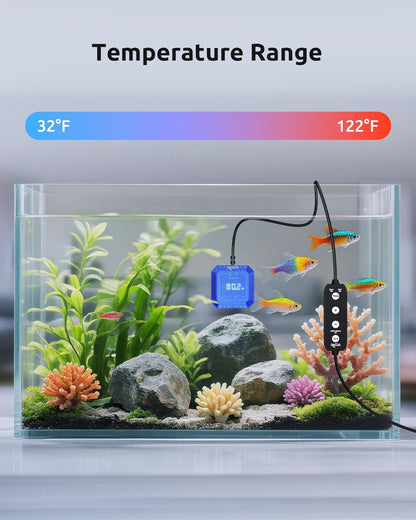 SEAOURA Aquarium Vacuum Cleaner & Aquarium Thermometer