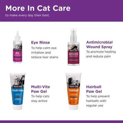 Nutri-Vet Uri-Ease Paw Gel for Cats, Probiotic & Prebiotic Kitten Supplies, Cranberry Supplement, Immune Support Supplement, Cat Urinary Vitamin, Gut health, Salmon Flavor, 3oz