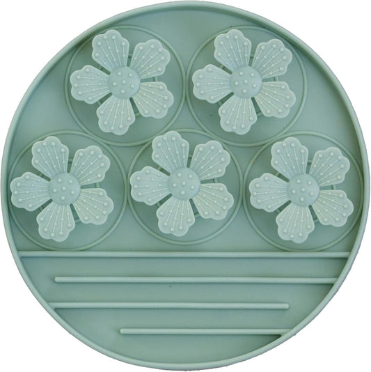 Hide & Seek Slow Feeder - Sage Green - Dog & Pet, Meal & Treat Feeding Accessory, Fits in Most 8" Bowls, Suction Base, Food-Grade Silicone