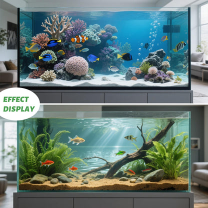 Aquarium Background Gel,Clear Aquarium Glue for Applying Fish Tank Background,Odorless Fish Tank Poster Glue with Brush and Scraper,Easy to Remove,Clearer and Brighter-1OZ (30ml)