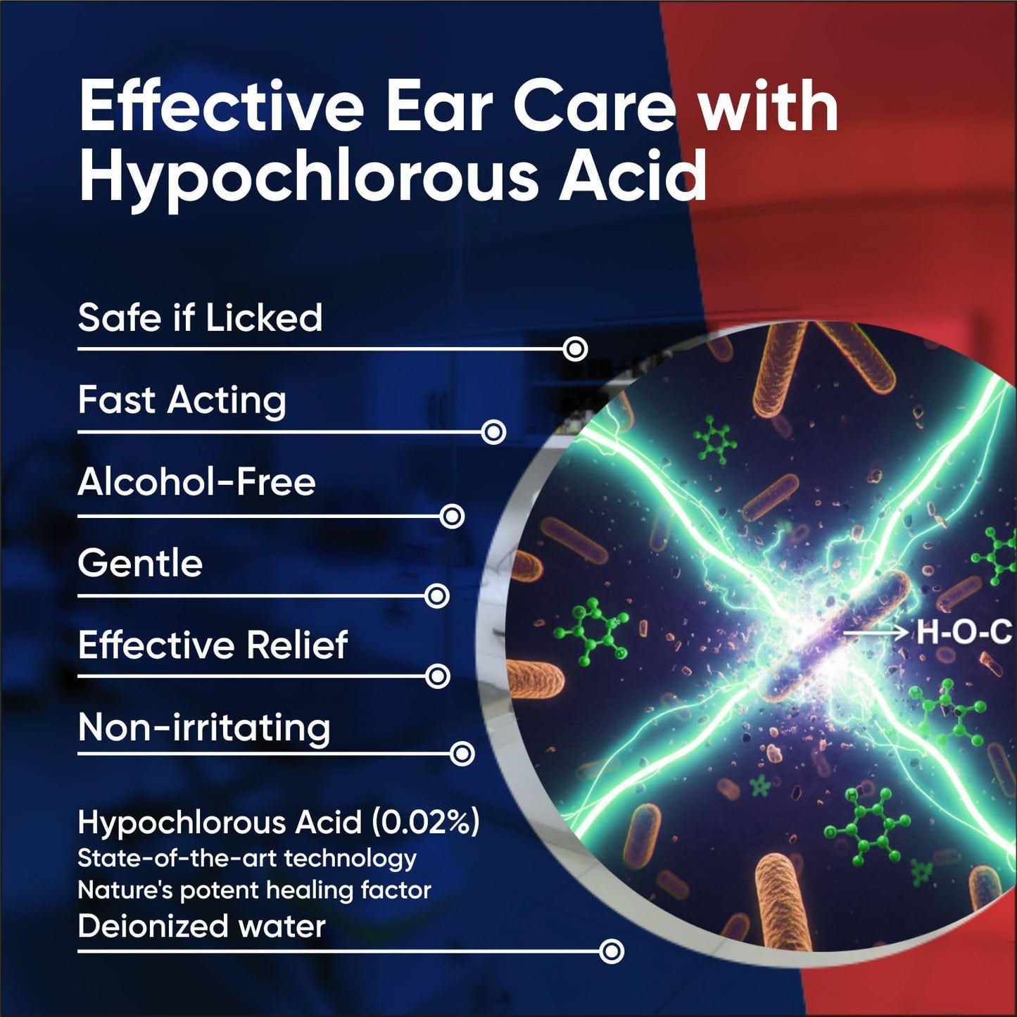 EARMYCIN Pet Ear Care Drops 1 fl oz – Gentle Daily Ear Cleanser for Dogs & Cats, HOCl-Based Non-Irritating Ear Solution, Supports Clean & Comfortable Ears for Pets