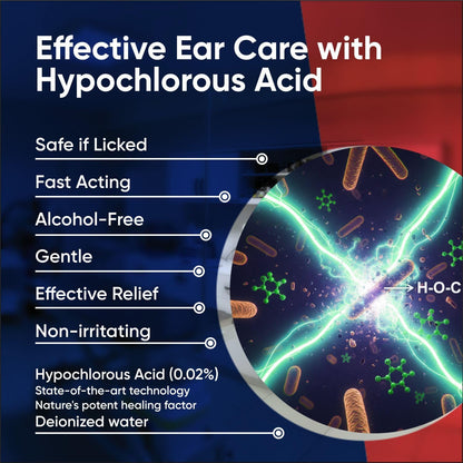 EARMYCIN Pet Ear Care Drops 1 fl oz – Gentle Daily Ear Cleanser for Dogs & Cats, HOCl-Based Non-Irritating Ear Solution, Supports Clean & Comfortable Ears for Pets