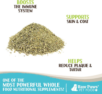 Raw Paws Organic Kelp Powder for Dogs & Cats (8-Ounce) - Supports Thyroid, Digestive & Immune Health - Dried Sea Kelp for Dogs - Seaweed Powder Supplement
