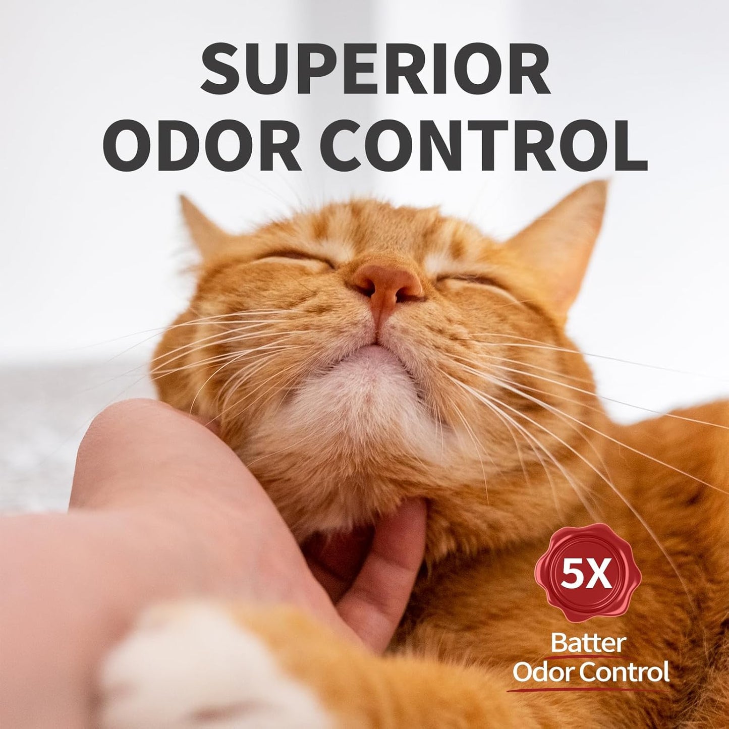 Cat Litter Crystals No Clumping Odor Control Kitty Litter Non-Clumping No scooping Low Dust, Low Tracking, Dehydrates Waste - 25.8 lbs (4 Unscented & 2 Lavender)