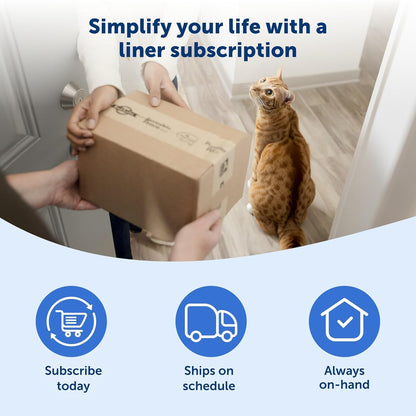 PetSafe Litter Box Liners - Supports Easy Clean Up - Disposable Liners - Durable Plastic - Convenient Drawstring - Hassle-Free Cleaning - ScoopFree Clumping Waste Bin Liners