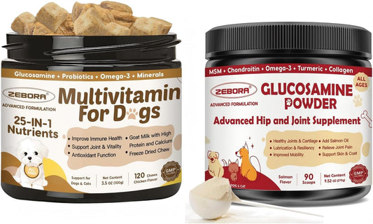 Dog Multivitamin Freeze Dried & Glucosamine Powder for Dogs