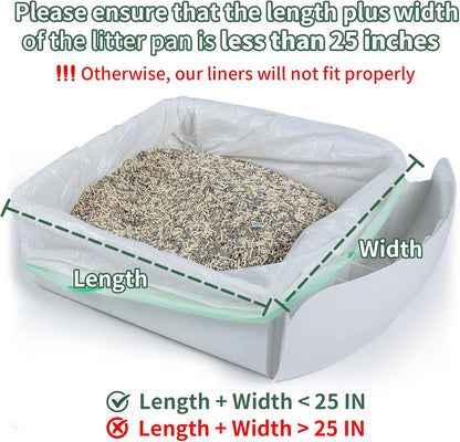 ANWA 40 Count Cat Litter Box Liners for Automatic Cat Litter Box and Litter Box Robot 4/3, Heavy-Duty, Extra Thick