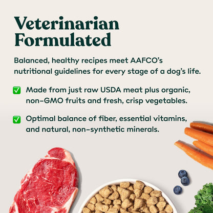 Little Hunter Freeze Dried Lamb Raw Dog Food | Grain Free, Limited Ingredient, Single Protein Meal or Mix in Topper | Novel Protein Kibble Alternative | 15 oz Bag