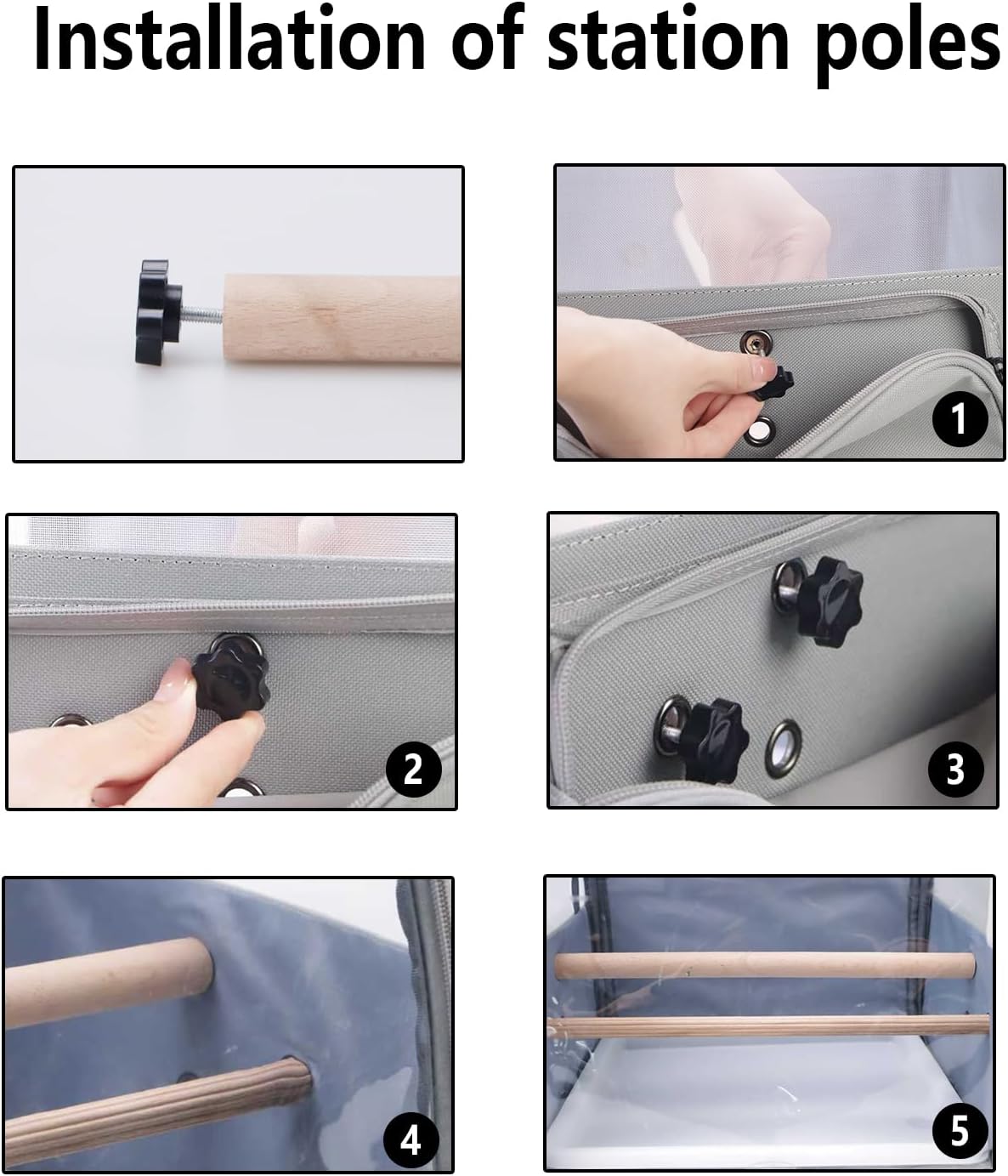 Bird Carrier,Travel Bird Cage,Bird Backpack for Small Birds Parakeet,Canary,Parrot, Finches,Cockatiel.Portable Outdoor Bird Bag with 2 Wooden Perch, Double-Clamp Cup, Detachable Poop Tray (Gray)