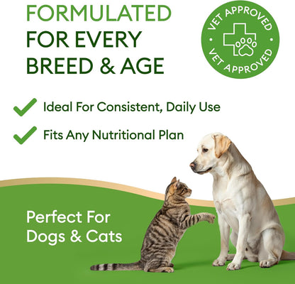 15-in-1 Liquid Multivitamin for Dogs & Cats - Glucosamine for Dogs, Cranberry, Vitamin B Complex - Balanced Ingredients for Joint, Digestive, Immune, Skin & Coat and UTI Support - US Made - 2.0Fl Oz