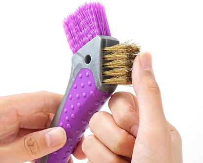 Horse Hoof Pick with Dual Brush,TPR Non-Slip Grip, Farrier Tool Hoof Pick for Horse Hoof Cleaning and Grooming