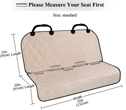 VIVAGLORY Dog Seat Belt + Dog Seat Cover, Chew Proof Waterproof Multi-Functional, Backseat Cover for Car