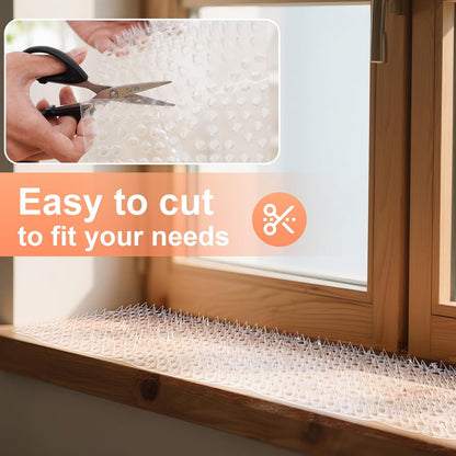 Uross Scat Mat for Cats -10PCS Deterrent Mat with Spikes Indoor Cat Repellent Mat Outdoor Scat Spikes Mat Indoor Cat Countertop Deterrent Keep Cats Off Counter