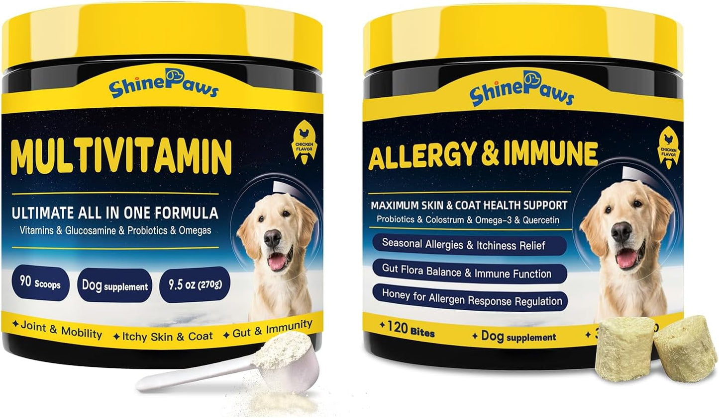 Dog Allergy Relief Chews, Dog Vitamins Multivitamin Powder