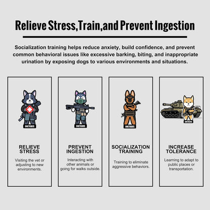 OneTigris Dog Muzzle, Military-Grade Soft Muzzles, Reflective Breathable Adjustable Dog Muzzle for Medium Large Sized Dogs, Prevent Biting Chewing Fighting, Allow Panting Drinking