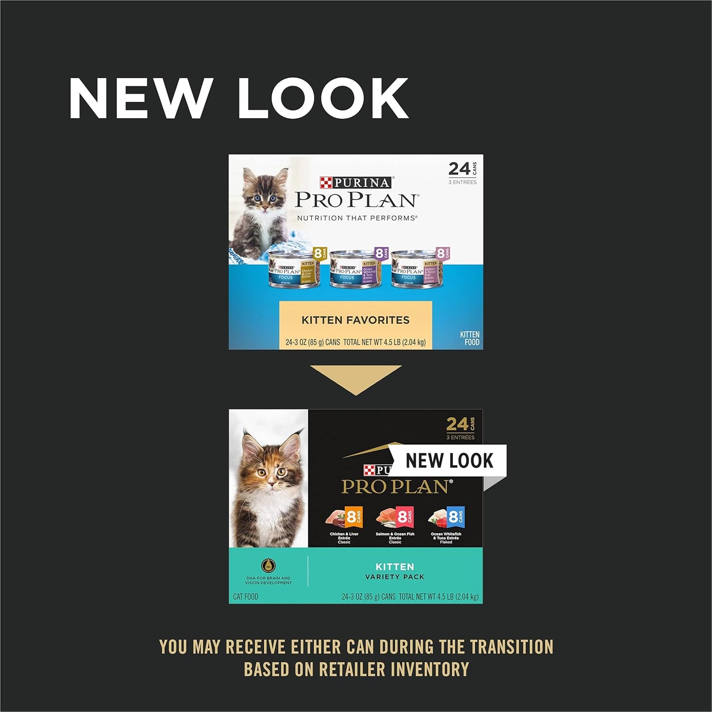 Purina Pro Plan High Protein Wet Kitten Food Variety Pack, DEVELOPMENT Kitten Favorites - (Pack of 24) 3 oz. Cans