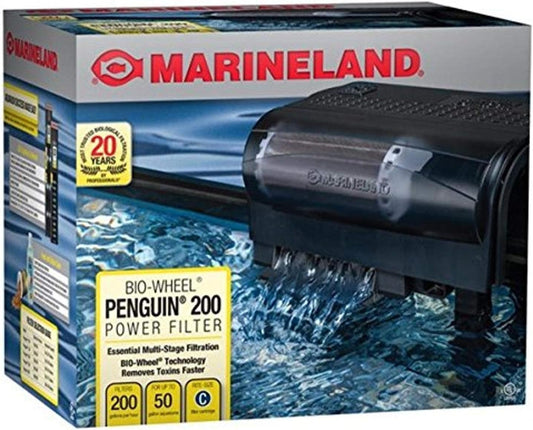 Marineland Penguin Bio-Wheel Power Filter 200 GPH, Multi-Stage Aquarium Filtration