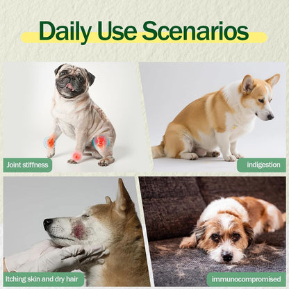 Dog Multivitamin Powder with Chondroitin, Omega 3 & Probiotics - 45-in-1 Daily Vitamins and Supplements for Dogs to Support Joint, Immune System, Digestive Health, Skin & Coat - 8.8 oz