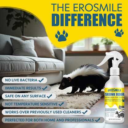 Skunk Odor Remover For Dogs,Removing Skunk Smell From House,Friendly For Dogs Head & Face,Suitable For Pet Areas,Fabrics,Carpets,Clothing,Car,Garages,Tool Sheds Odor Eliminator Spray 8.45oz