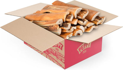 Natural Head Skin Chews (20 Count, 2 lb) | Collagen Sticks | No-Hide Treats | Rawhide Alternative | Protein-Rich Snack | Zero Chemicals